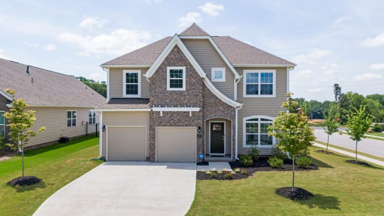 House exterior with a double garage